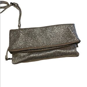Sole society sparkly gold clutch